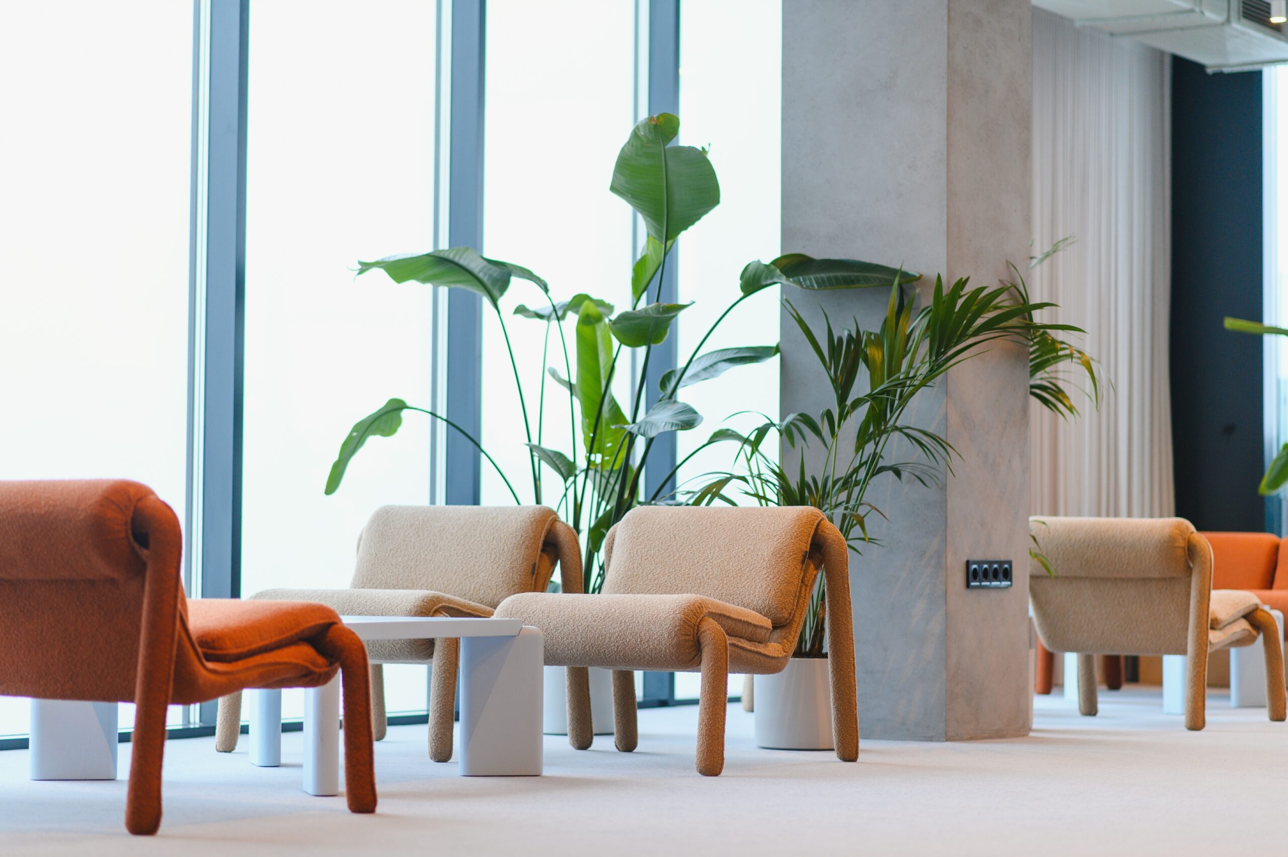 Contemporary commercial building lounge